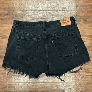 Levi's 501 Black Denim Shorts